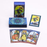 Cărți de Tarot cu Folie Albastră - Mandala