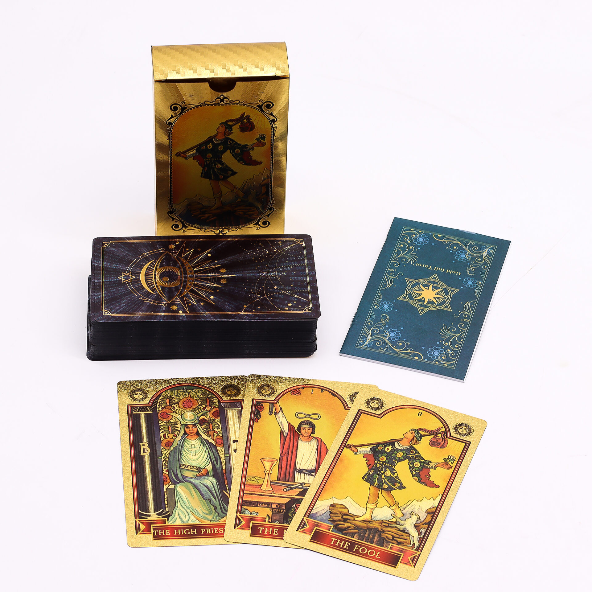 Set Cărți de Tarot Aurii – Ochiul Atotvăzător
