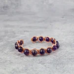 Brățară din Cupru cu Ametist Natural - Reglabilă - imagine 2