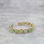 Brățară din Cupru cu Aventurin Verde - Reglabilă - imagine 2