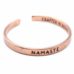 bratara din cupru - namaste - front