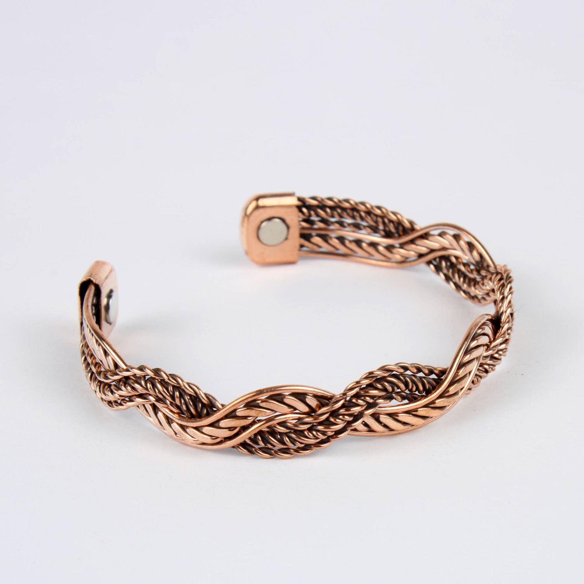 copper-magnet-bracelet-design-50 Brățară din Cupru cu Magneți - Model Împletitură Ondulată - imagine 1