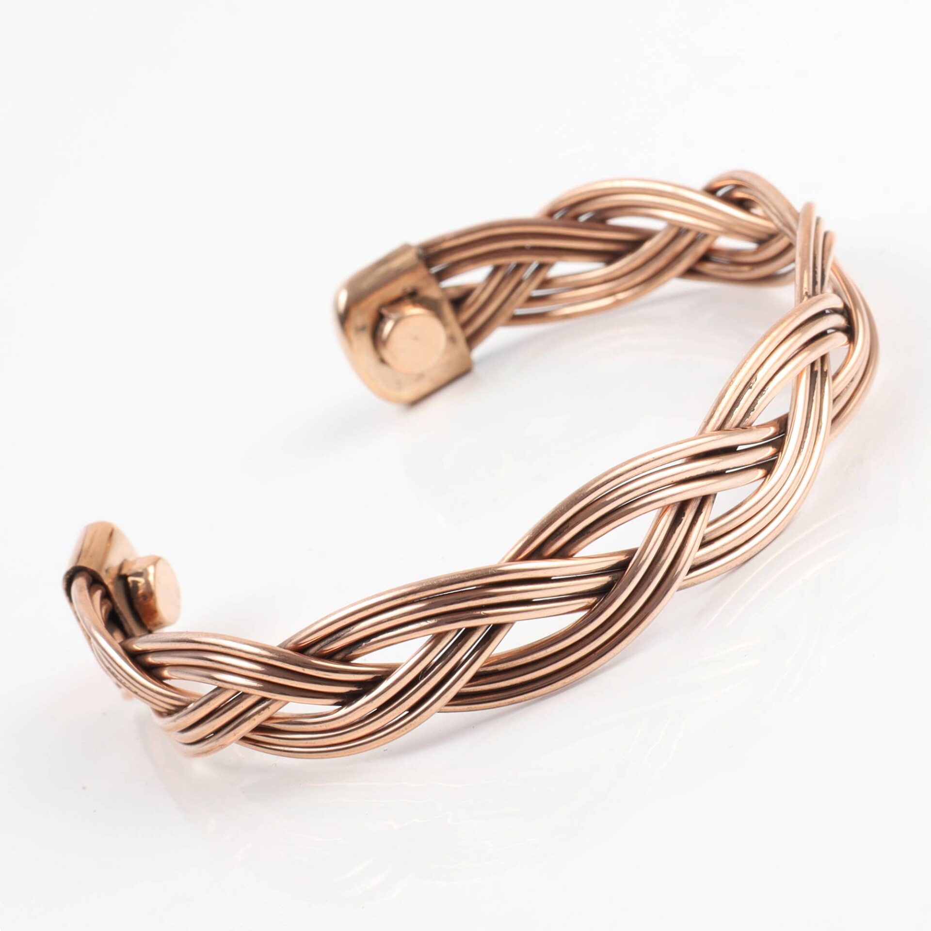 copper-magnet-bracelet-design-79-3 Brățară din Cupru cu Magneți - Model Împletitură Lată - imagine 1