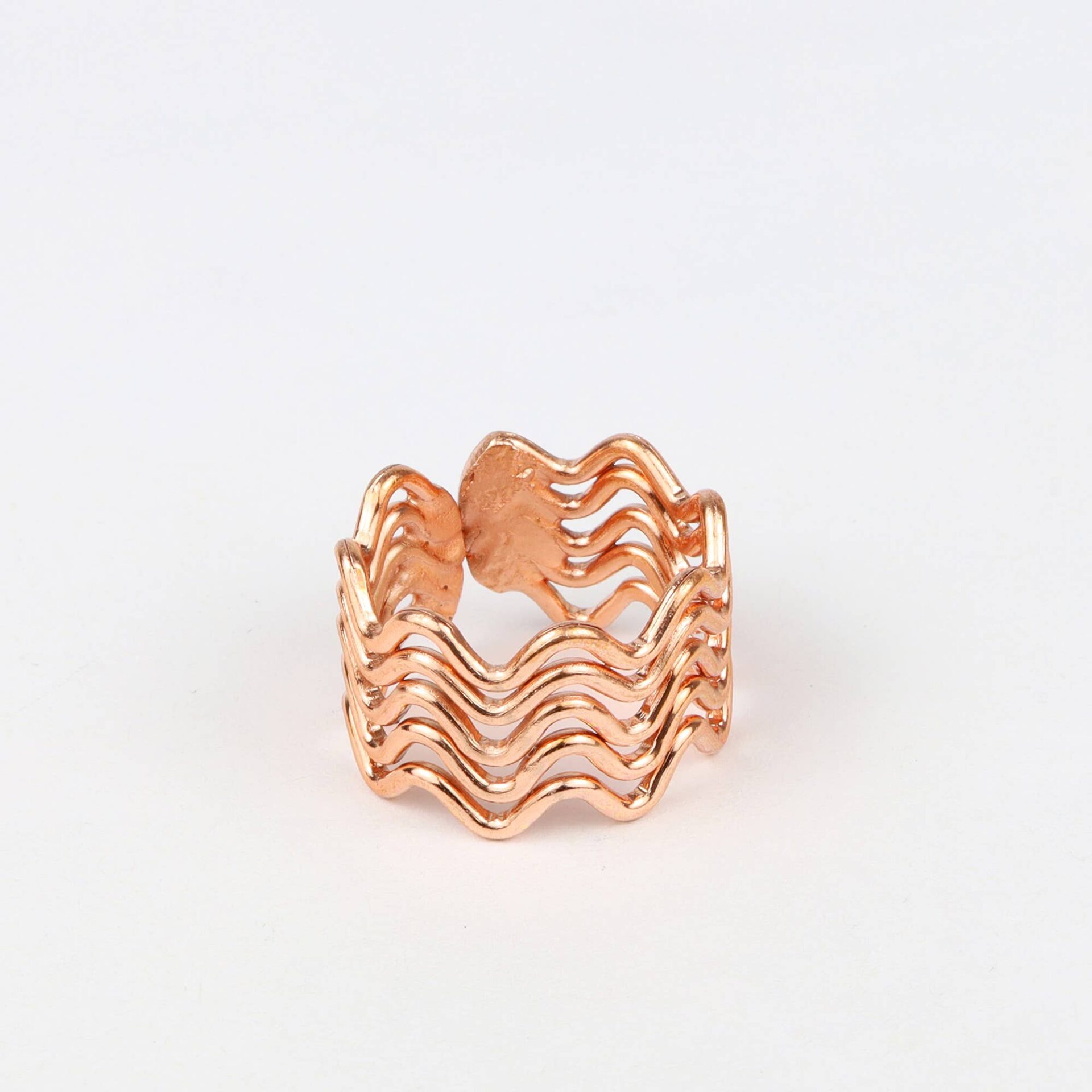 copper-ring-design-21 Inel din Cupru - Model Val Ondulat - Reglabil - imagine 1