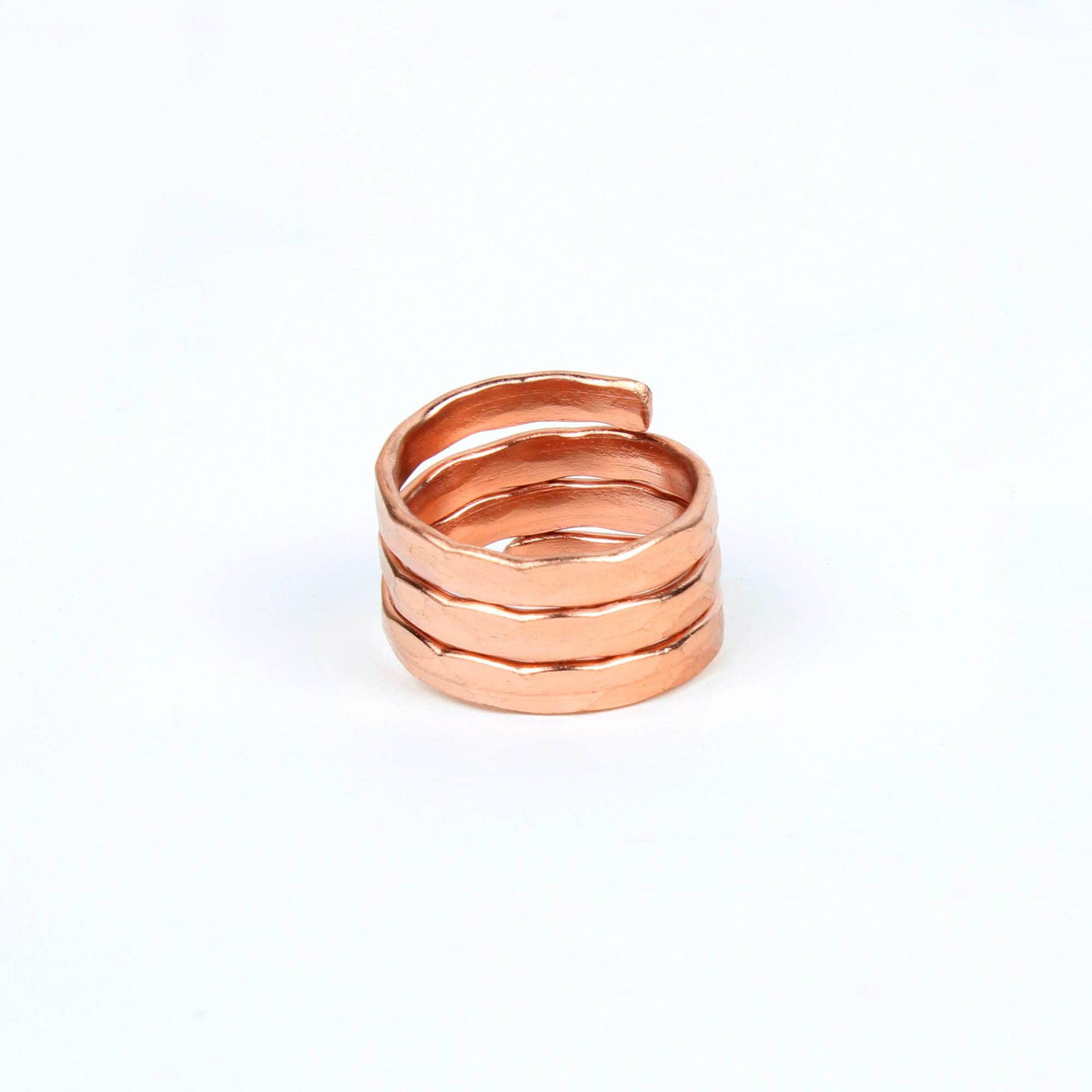 copper-ring-design-8-3 Inel din Cupru - Model Trei Benzi Ondulate - Reglabil - imagine 1